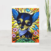 ドッグ絵を描ズアートCHIHUAHUA - 数々の カード (正面)
