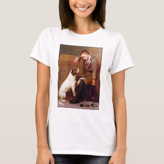 ドッグ絵画ズ最高の: Friends by John Brown Tシャツ