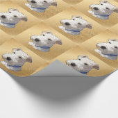 ドッグ芸術的 – ワイヤキツネテリア ラッピングペーパー (角)