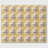 ドッグ芸術的 – ワイヤキツネテリア ラッピングペーパー (フラット)