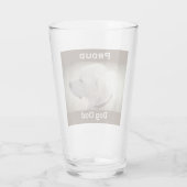 ドッグ誇りを持ったパパダークブラウン タンブラーグラス (裏面)