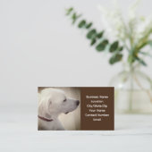 ドッグ誇りを持ったパパダークブラウン 名刺 (スタンド正面)