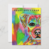 ドッグ認識度フラットカードを購入しない 招待状 (正面)