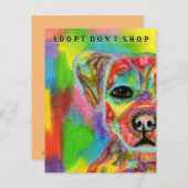 ドッグ認識度フラットカードを購入しない 招待状 (正面/裏面)