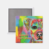 ドッグ認識度磁石を買わない マグネット (正面/裏面)