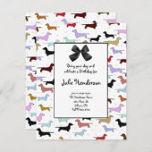 ドッグ誕生日招待状 招待状 (正面/裏面)