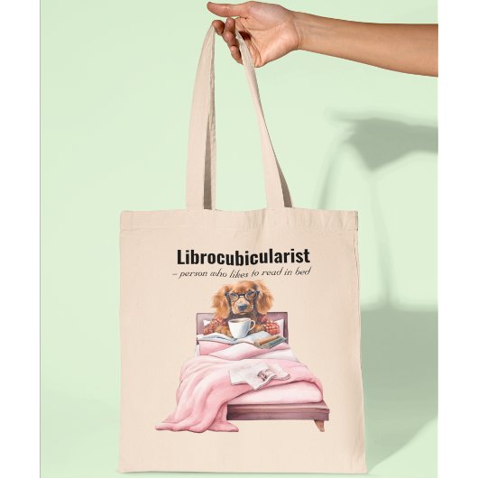 ドッグ読ズインベッド本バッグ本愛好家 トートバッグ