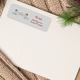 ドッグ遊ズとクリスマスライトアドレス ラベル