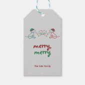 ドッグ遊ズとクリスマスライトパーティー ギフトタグ (正面)