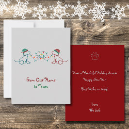 ドッグ遊ズとクリスマスライトパーティー ノートカード