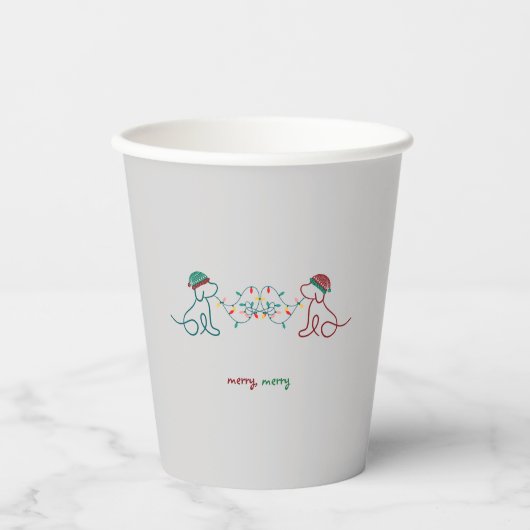 ドッグ遊ズとクリスマスライトパーティー 紙コップ (正面)