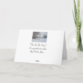 ドッグ雪のシーンの風景のクリスマス シーズンカード (裏面)