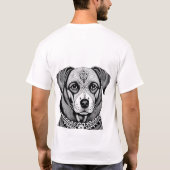 ドッグ飾ポートレート Tシャツ (裏面)