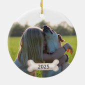ドッグ2サイド2フォトレッドベリーリース名年 セラミックオーナメント (裏面)