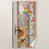 『ドッグ·アンド·レインボー·グラフィティ』 ビーチタオル (正面)