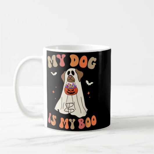 ドッグ・イズ・ブー おばけ ハロウィン 犬好き グルーヴィー コーヒーマグカップ (左)