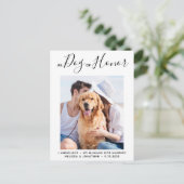 ドッグ・オブ・オナーたった今結婚しました結婚・ドッグ 案内ポストカード (スタンド正面)