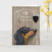 ドッグ·オー·ビン·ダクシュント カード (黄色い花)