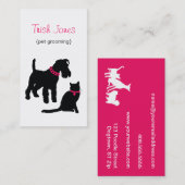 ドッグ&キャット（ホットピンク）名刺 名刺 (正面/裏面)