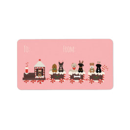 ドッグ・クリスマス・ホリデー・トレイン ラベル