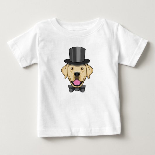 ドッグ・グルームのボウ付き ベビーTシャツ (正面)