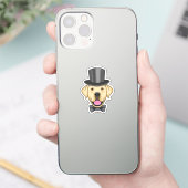 ドッグ グルーム ボウ付き シール (スマートフォン)