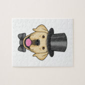 ドッグ・グロームのボウ付き ジグソーパズル (横)