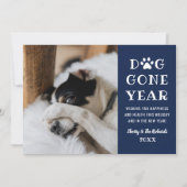 ドッグ・ゴー・おもしろいイヤー海軍のペット写真 シーズンカード (正面)