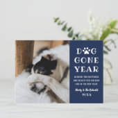 ドッグ・ゴー・おもしろいイヤー海軍のペット写真 シーズンカード (スタンド正面)