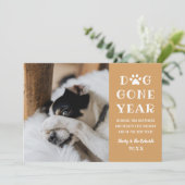 ドッグ・ゴー・おもしろいイヤーCognac Pet写真 シーズンカード (スタンド正面)