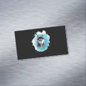 ドッグ |シベリアのハスキー犬が魂を回復 マグネット名刺 (インサイチュ)