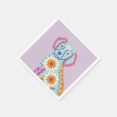 ドッグ スカル デイ オブ ザ デッド パープル ナプキン スタンダードカクテルナプキン (角)