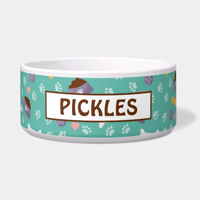 ドッグ トリート＆ポーズ ペット ボウル (正面)