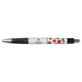 ドッグ・パウ・プリント・ペットシッター　楽しいハート　顧客 ボールペン (正面)