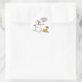 『ドッグ·ピーズ·オン·雪だるま·ジョーク』 ラウンドシール (バッグ)