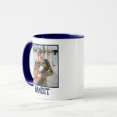 『ドッグ·ファザー·グラフィッ擦り切れたク』 マグカップ (正面左)