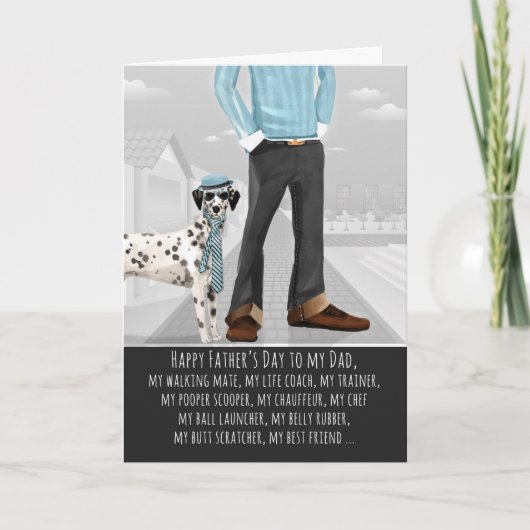 ドッグ・ファーザー・デーのダルマチア カード (正面)