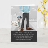 ドッグ・ファーザー・デーのダルマチア カード (黄色い花)