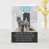 ドッグ・ファーザー・デーのブーヴィエ・デ・フランドレス カード (黄色い花)