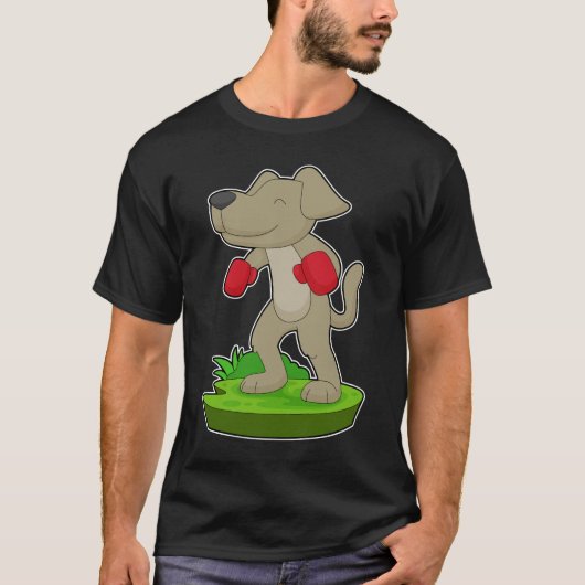 ドッグ ボクサー ボクシング グローブ Tシャツ (正面)