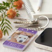 『ドッグ・マム・パープル』 キーホルダー (正面右)