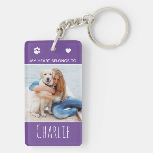 『ドッグ・マム・パープル』 キーホルダー (裏面)