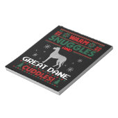 ドッグ |メリークリスマスグレートダン犬 ノートパッド (回転)