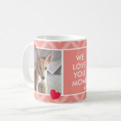 『ドッグ·モムズI/We Lave Youカスタム』写真サンゴ·マグ コーヒーマグカップ (正面左)