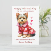 ドッグ・ヨークシャー・テリアーからのハッピーバレンタインデー シーズンカード (スタンド正面)