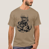 ドッグ・ライカ・ユーリ・ガガリン宇宙第一宇宙飛行士 Tシャツ (正面)