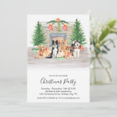 ドッグ・ラバー・ペット・ドッグス・クリスマス・パーティー招待状 招待状 (スタンド正面)