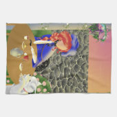 ドッグ&レディーインカフェランチタオル キッチンタオル (横)