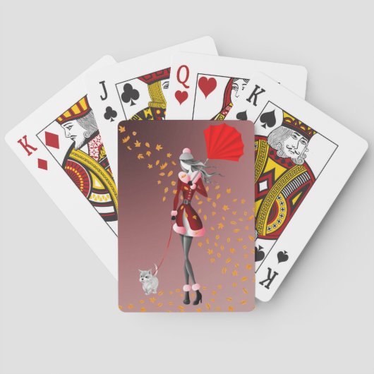 ドッグ&レディ紅葉トランプ トランプ (裏面)