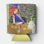 ドッグ&レディ・イン・カフェで夕暮れ 缶クーラー (裏面)